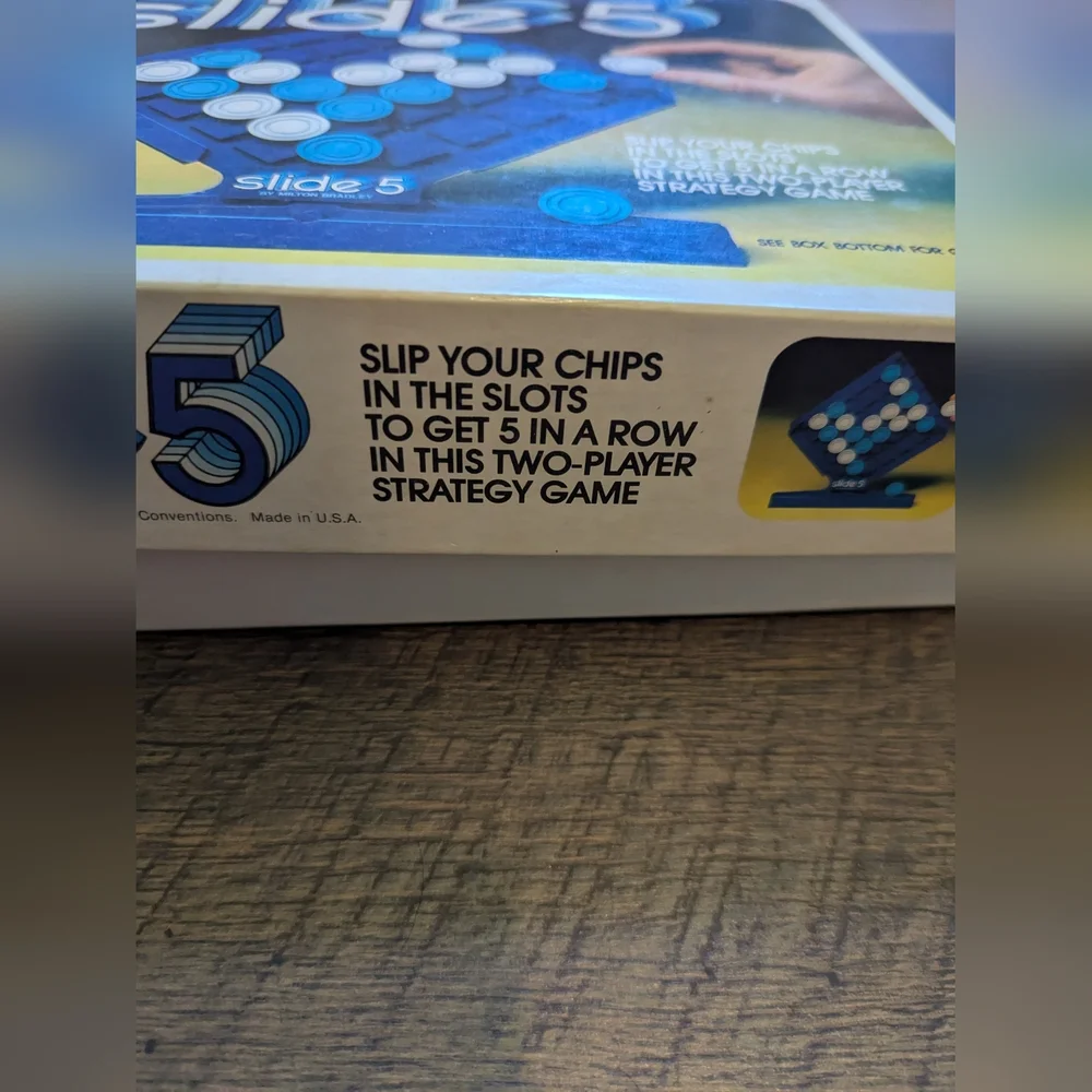 Vtg SLIDE 5 Game 1980‎ Milton Bradley Complete Strategy Tactical 2 Player Age 7+